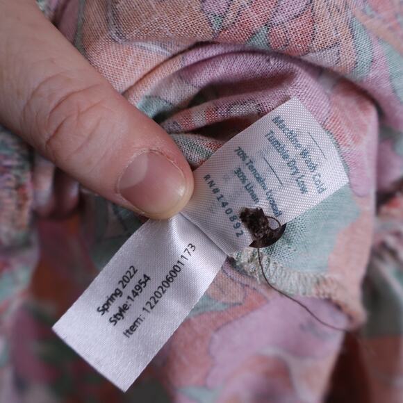 MARINE LAYER Laney Side Tie Ruffle Minidress Vintage Floral Multicolor Women's S - Picture 16 of 16